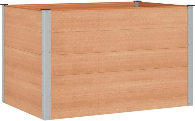 vidaXL Hochbeet aus WPC und Aluminium in Braun, B: 150 cm, T: 100 cm, H: 91 cm - Bild 1