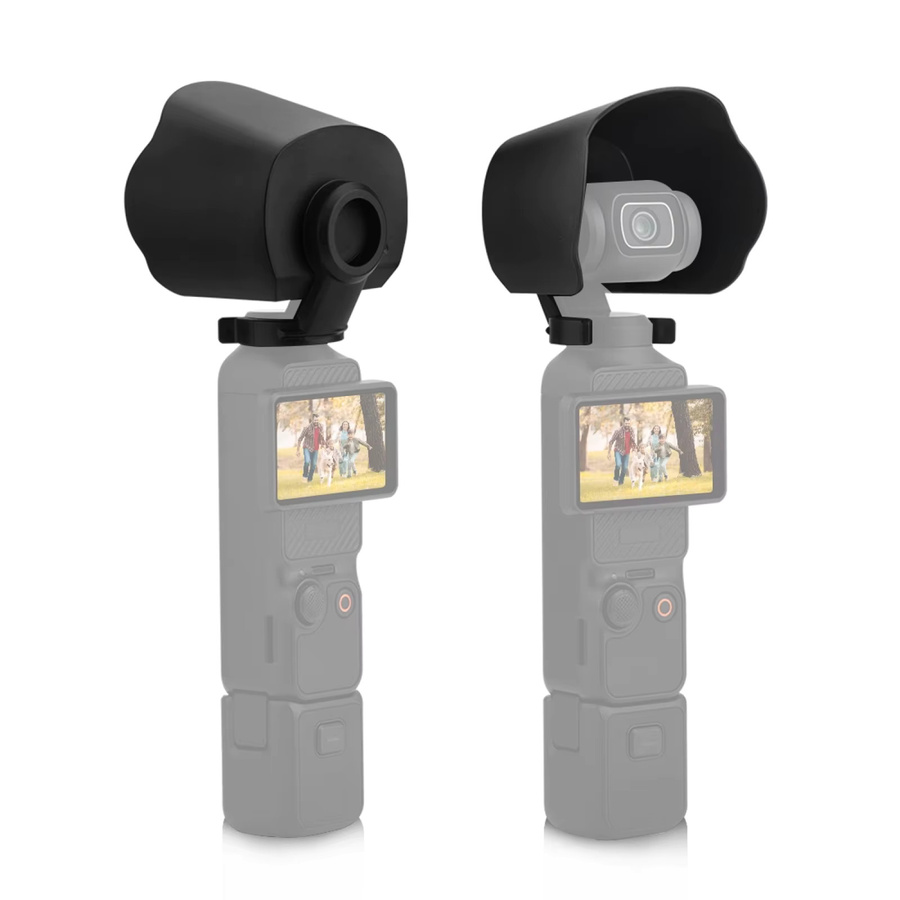 PULUZ Objektivschutzabdeckung mit Sonnenschutz für DJI OSMO Pocket 3 in Schwarz - Bild 6