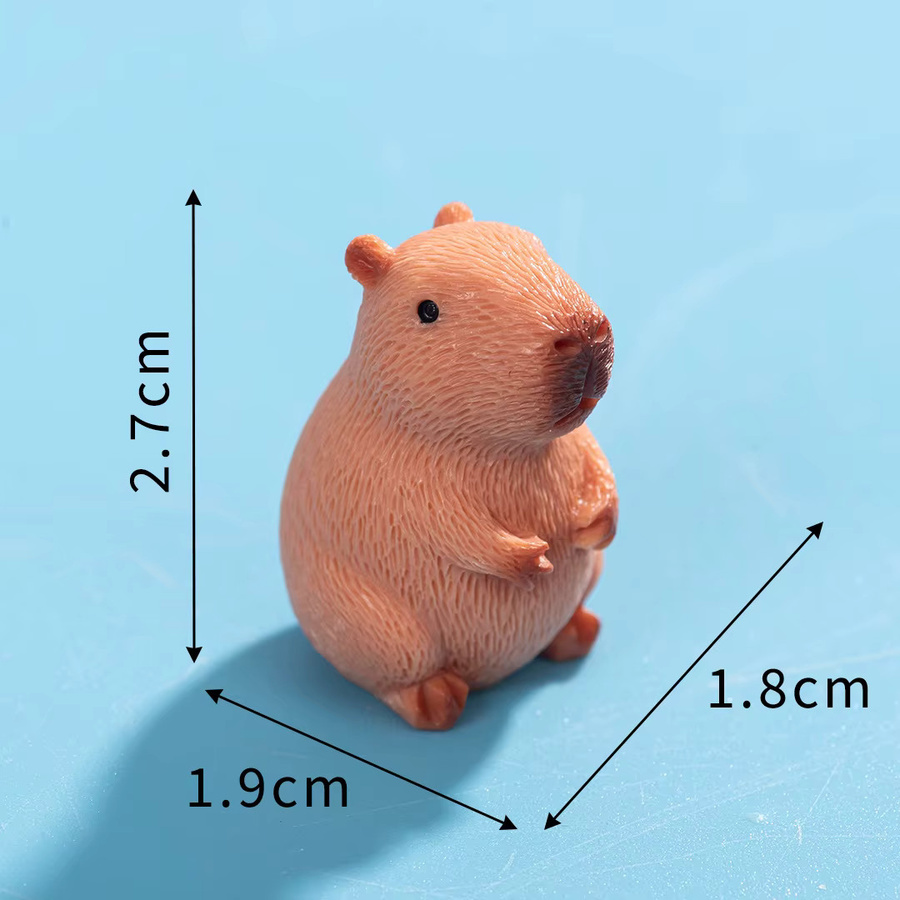 mobokono Capybara-Figuren, Mini-Figurinen, 7-teiliges Set - Bild 3