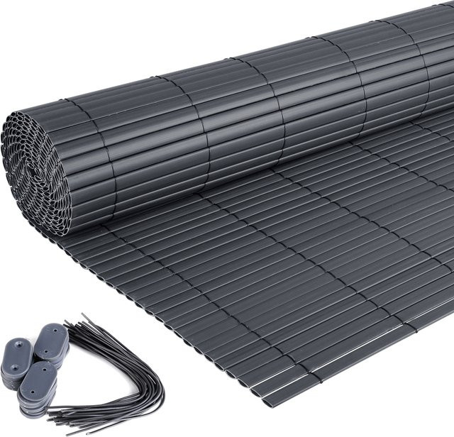 WOLTU Sichtschutzrollo aus PVC in Matt für Balkon und Garten als Windschutz und Gartenzaun - Bild 1