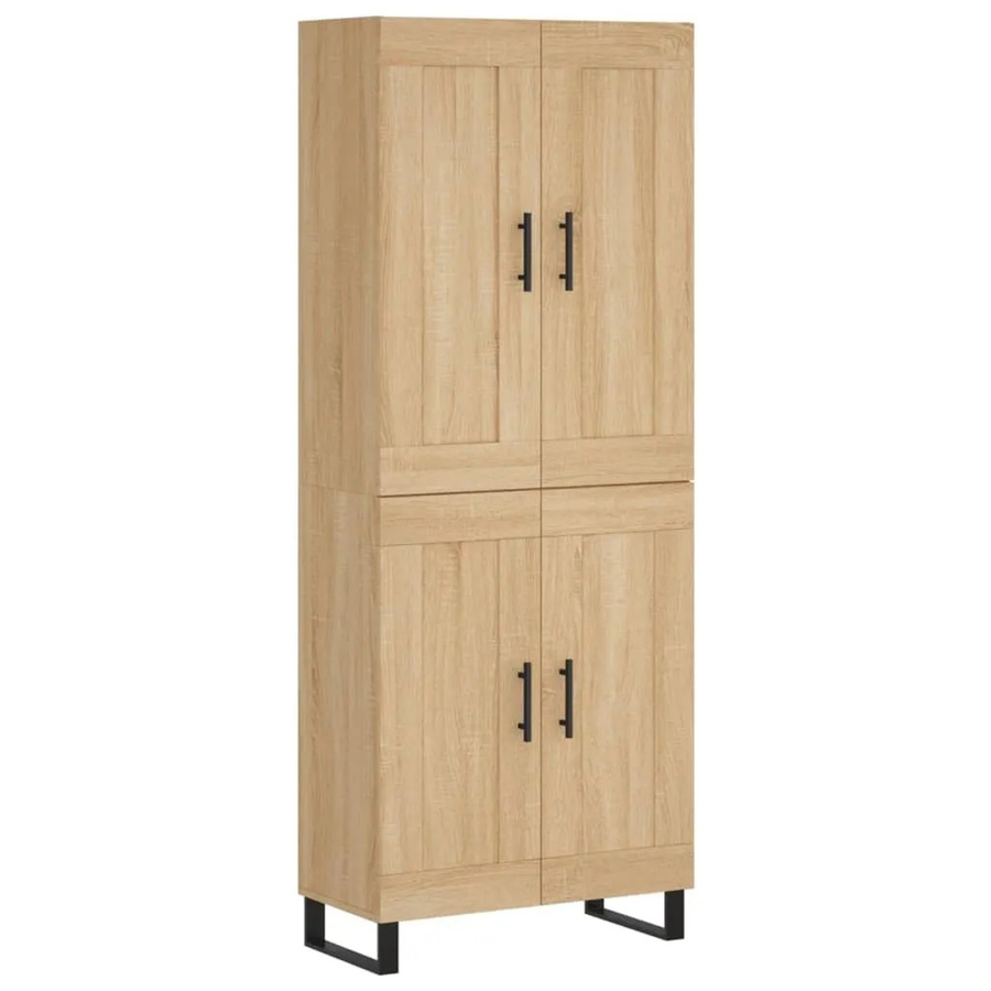 vidaXL Highboard Sonoma-Eiche aus Holzwerkstoff und Eisen, B/T/H: 69,5 x 34,0 x 180,0 cm - Bild 2