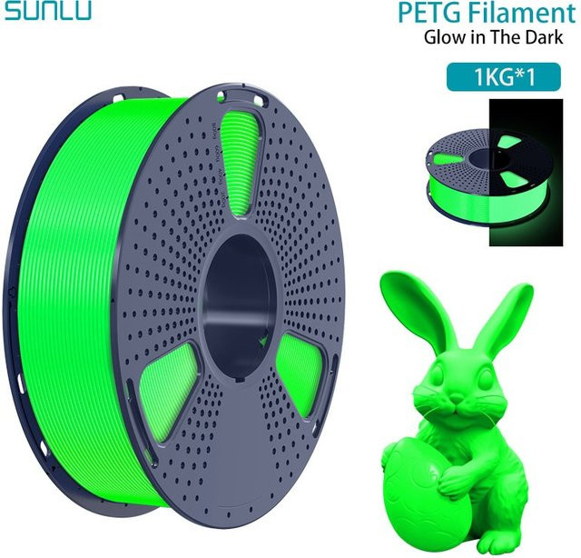 SUNLU PETG-Filament leuchtend blau, 1,75 mm, 1000 g, für FDM-3D-Drucker - Bild 1