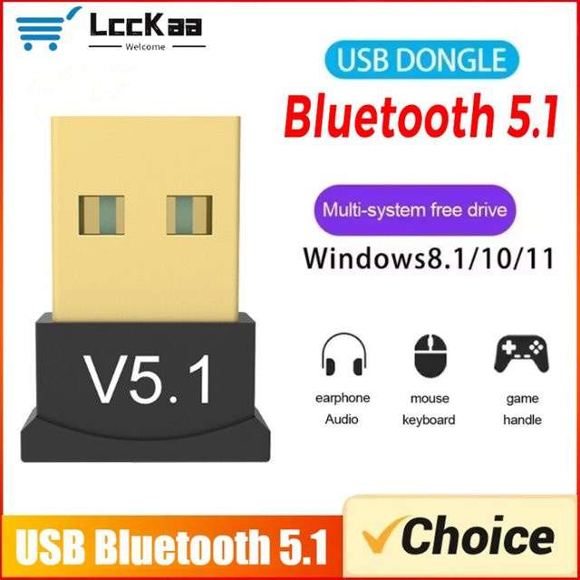 USB Bluetooth 5.1 Dongle Adapter als Wireless Audio Transmitter und Empfänger für PC, Laptop, Tablet und Smartphone - Bild 1
