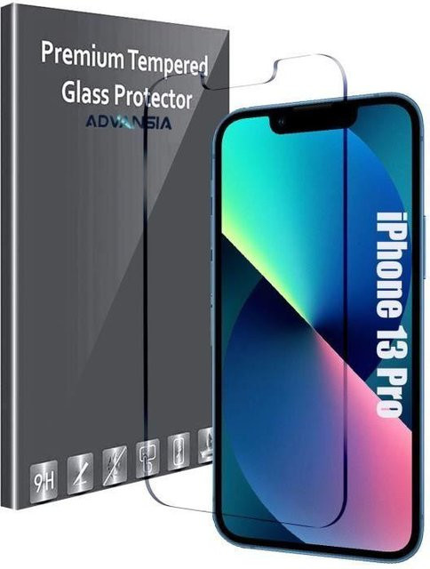 Advansia Displayschutz für iPhone 13 Pro aus transparentem 9H gehärtetem Glas zur Kratzfestigkeit - Bild 1