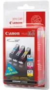 Canon CLI-521 C/M/Y Multipack Original Tintenpatronen Set in Cyan, Magenta und Gelb (2934B015) - Bild 2