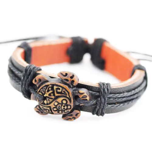 weyena Lederarmband, Schwarz, Unisex - Bild 2