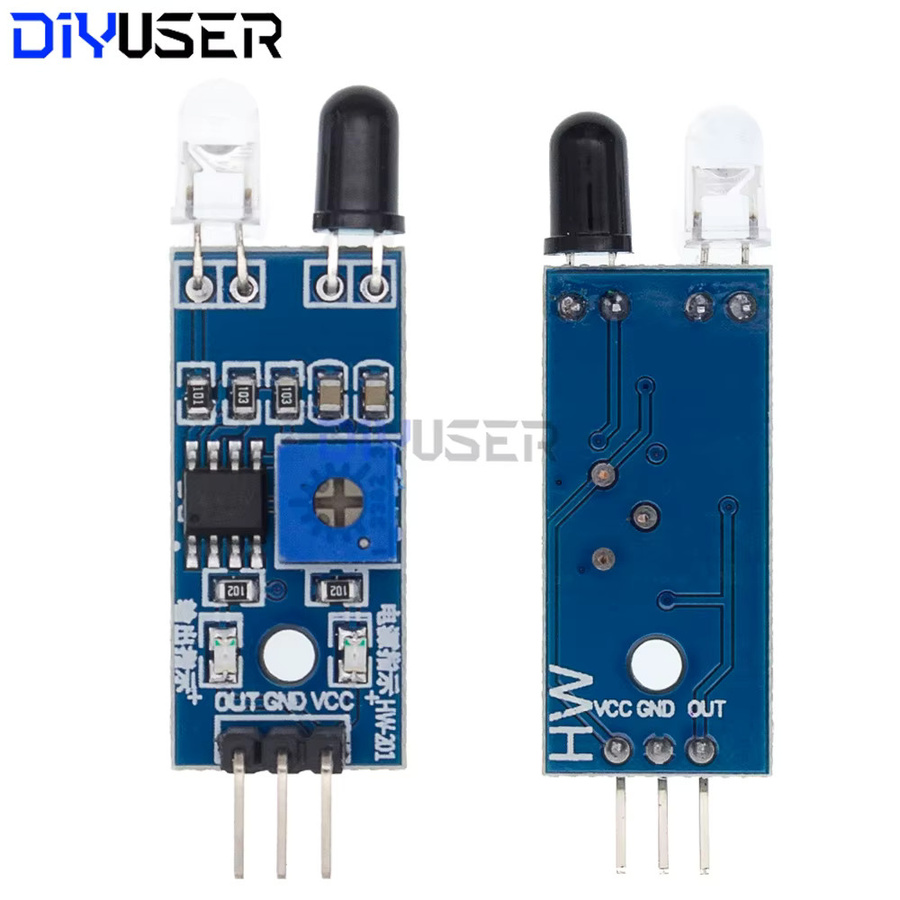 DIYUSER IR-Hindernissensor-Modul 3-Pin in Blau mit einstellbarem Erfassungsbereich von 2-40cm für Raspberry Pi und Roboter-DIY-Projekte - Bild 2