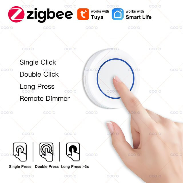 Tuya ZigBee Smart Scene Schalter Weiß – Drahtlose Multi-Szene Verknüpfung Fernbedienung für dein Smart Home (erfordert ZigBee Gateway) - Bild 1