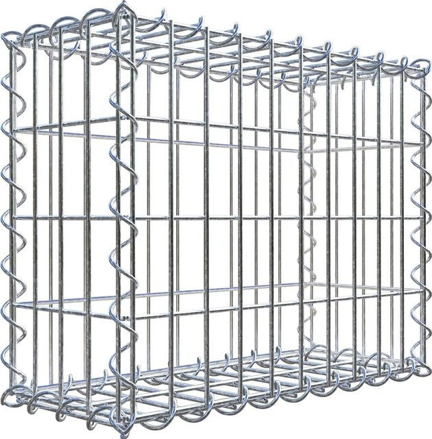 Gabiona Drahtgitterkorb aus Stahl in Silbergrau, Maschenweite: 5 x 10 cm, B/T/H: 50 x 40 x 20 cm - Bild 1
