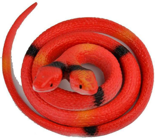 Binchi Keji Travel Zweiköpfige Schlange, Spielzeug, 2-teiliges Set, 75cm, rot - Bild 1