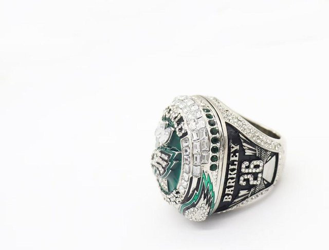 Global Finds Ring, Philadelphia Eagles Super Bowl Meisterschaftsring 2025, Silber, Zirkonia, Weiß, Damen, Größe 11 - Bild 1