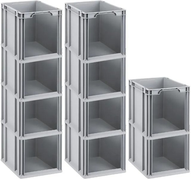 PROREGAL SparSet 10x Eurobox NextGen Store Transportbox mit offener Front, Grau, H x B x T: 32 x 30 x 40 cm, 30 Liter - Bild 1