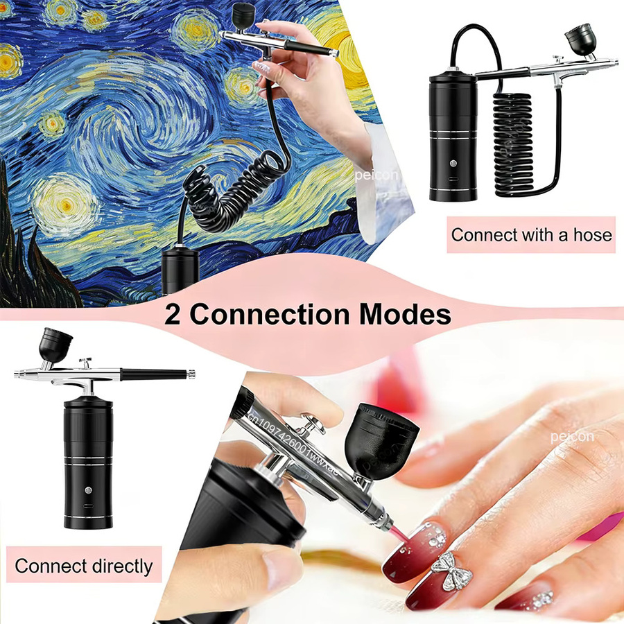 Cooskr Airbrush Mit Kompressor, Schwarz - Bild 3