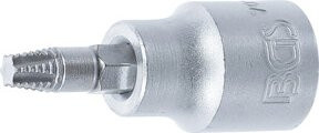 BGS Schraubenausdreher-Bit T27 mit 10 mm Innenvierkant für defekte Torx-Profile, silber - Bild 1