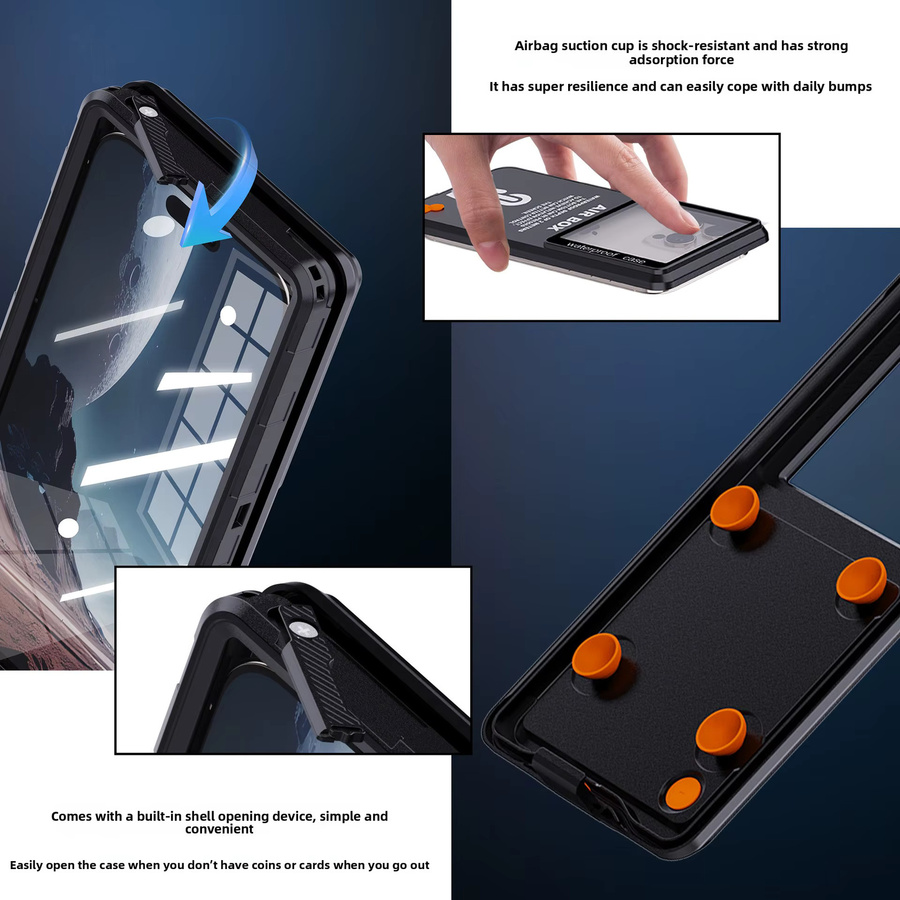 Shellbox wasserdichte Handyhülle für 6,9-Zoll-Geräte, transparent, IP68 Unterwasser-Schutz mit Touchscreen-Funktion - Bild 5