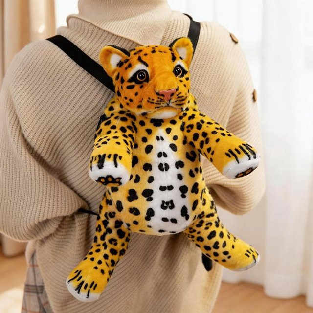 Yiran toy Kreativer Tiger Leopard Plüsch Rucksack, 36cm - Bild 1