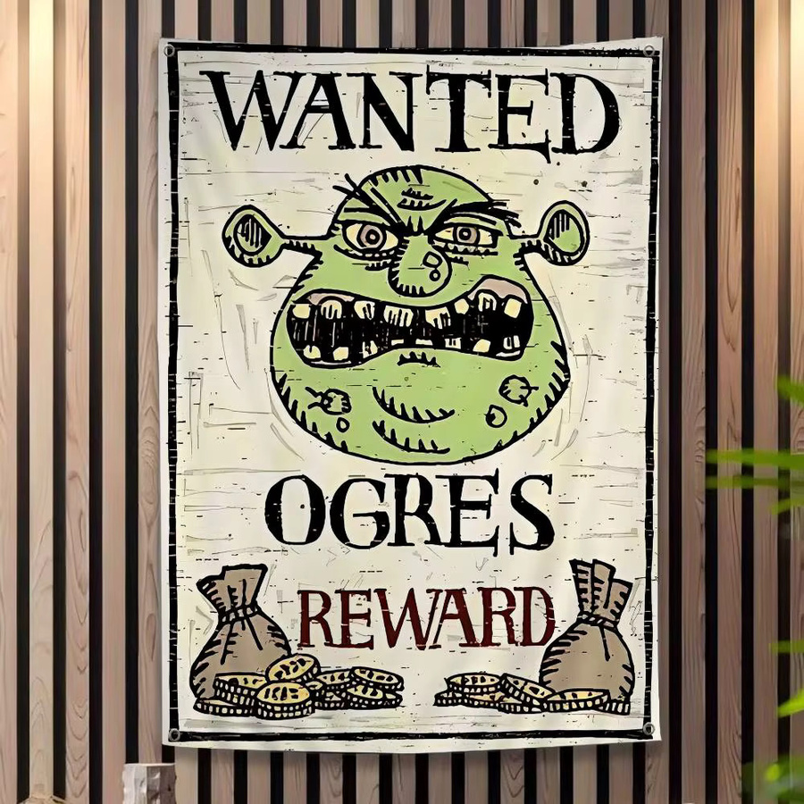 Potdemiel Wandbehang Shrek Cartoon Banner Dekoration Mehrfarbig - Bild 2
