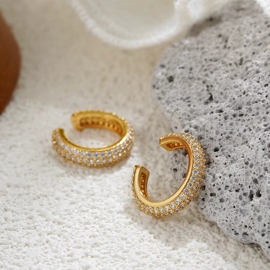 Erpels Ohrmanschette, Zirkonia, 18 Karat vergoldet, Damen - Bild 1