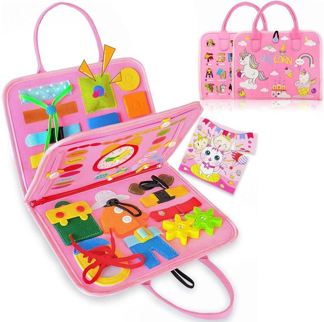 Binchi Outdoor Product Kleinkind Activity Board, rosa, ab 3 Jahre - Bild 1