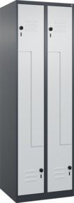 C+P Z-Spind Classic PLUS Spind mit 4 Fächern, Anthrazitgrau und Lichtgrau, H x B x T: 185 x 60 x 50 cm - Bild 1