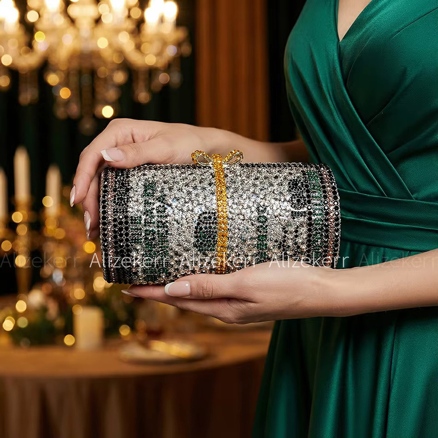 Alizekerr Clutch, US-Dollar geformt, Kristall, Damen - Bild 2