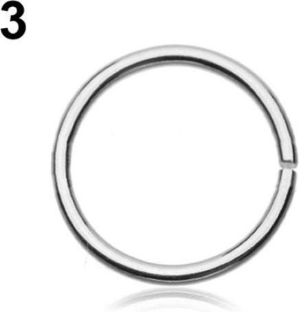 HaoYunLai Nasenring Hoop, Edelstahl, silber, 8 mm, Unisex - Bild 1