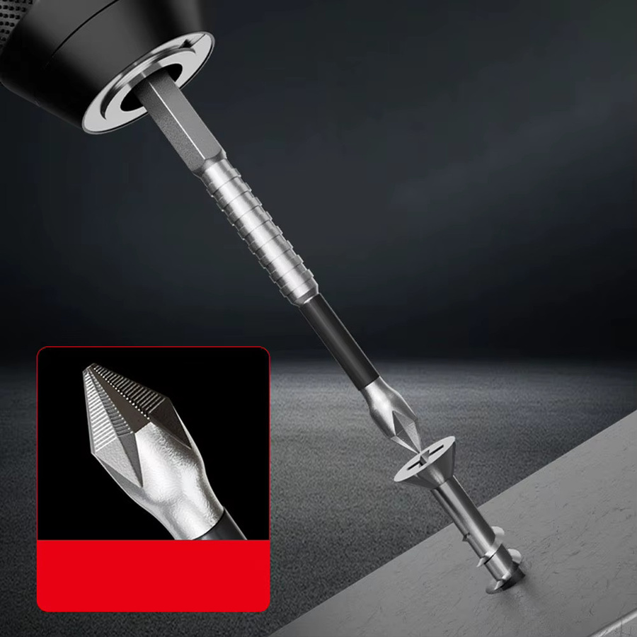 Vibratite Magnetische Kreuzschlitz-Schraubendreher Bits aus Edelstahl, PH2, Farbe: Silber - Bild 2