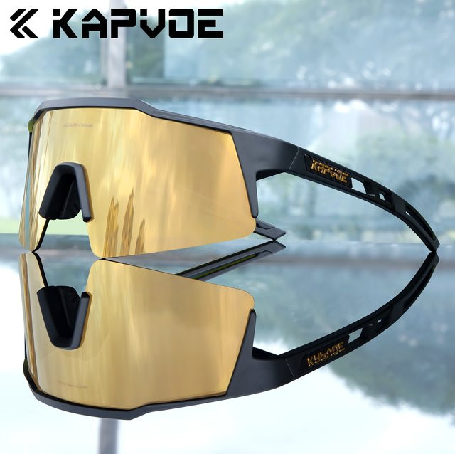 Kapvoe Sportsonnenbrille, Unisex, Vollrand, Kunststoff - Bild 1