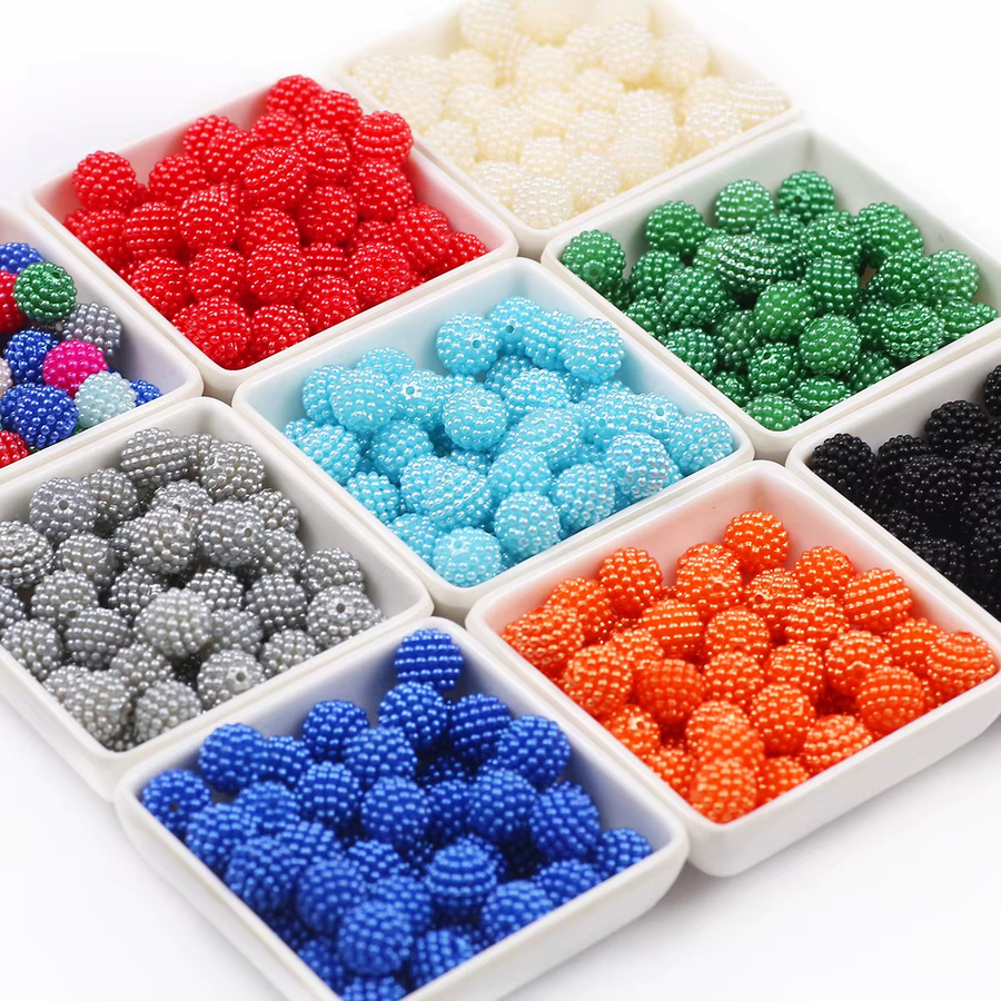 JHNBY Spacer Perlen, Acryl, Bayberry, Imitation Perle, 10mm, 12mm - Bild 4