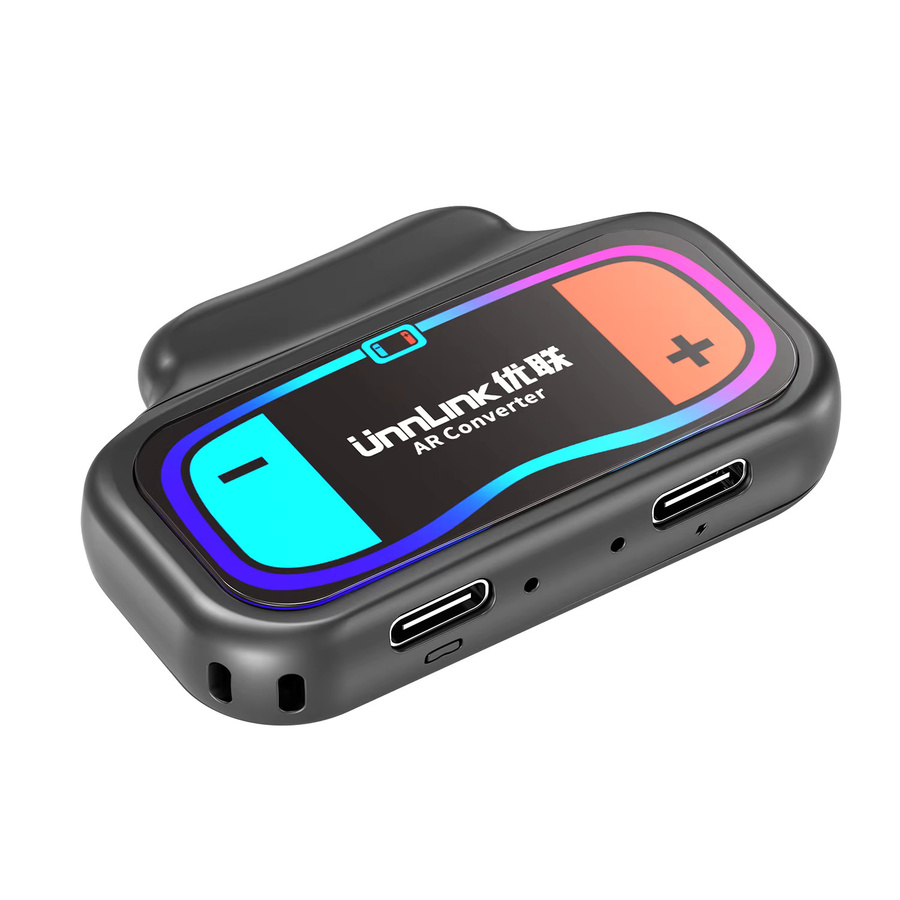 Unnlink USB-C zu AR-Brille und Ladeadapter für Nintendo Switch 2 in Schwarz, unterstützt 4K@60Hz und HDR - Bild 1