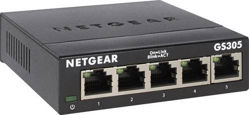 NETGEAR GS305-300PES Netzwerk Switch, 5-Port Gigabit Ethernet LAN, Schwarz - Bild 2