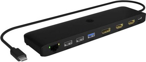 ICY BOX USB-C Notebook Dockingstation IB-DK2116-C in Schwarz mit HDMI, DisplayPort und 4K UHD Unterstützung - Bild 1