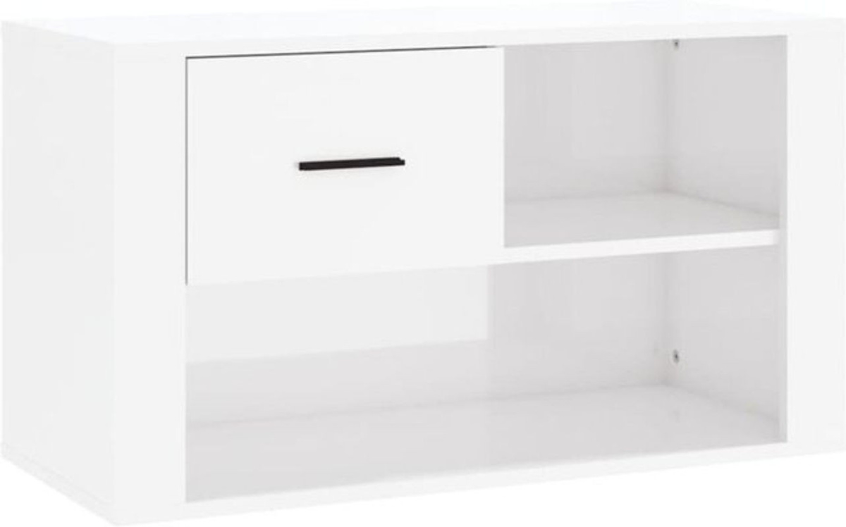 Schuhschrank Vidaxl in Weiß aus Holzwerkstoff, Modernes Design, B/T/H: 80 x 35 x 45 cm - Bild 1