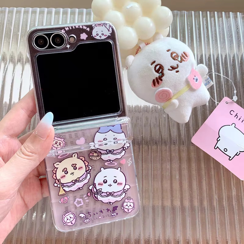 Chiikawa Anime Kartenetui-Handyhülle mit Trageschlaufe für Samsung Galaxy Z Flip 7 6 5 4 3 - Bild 2
