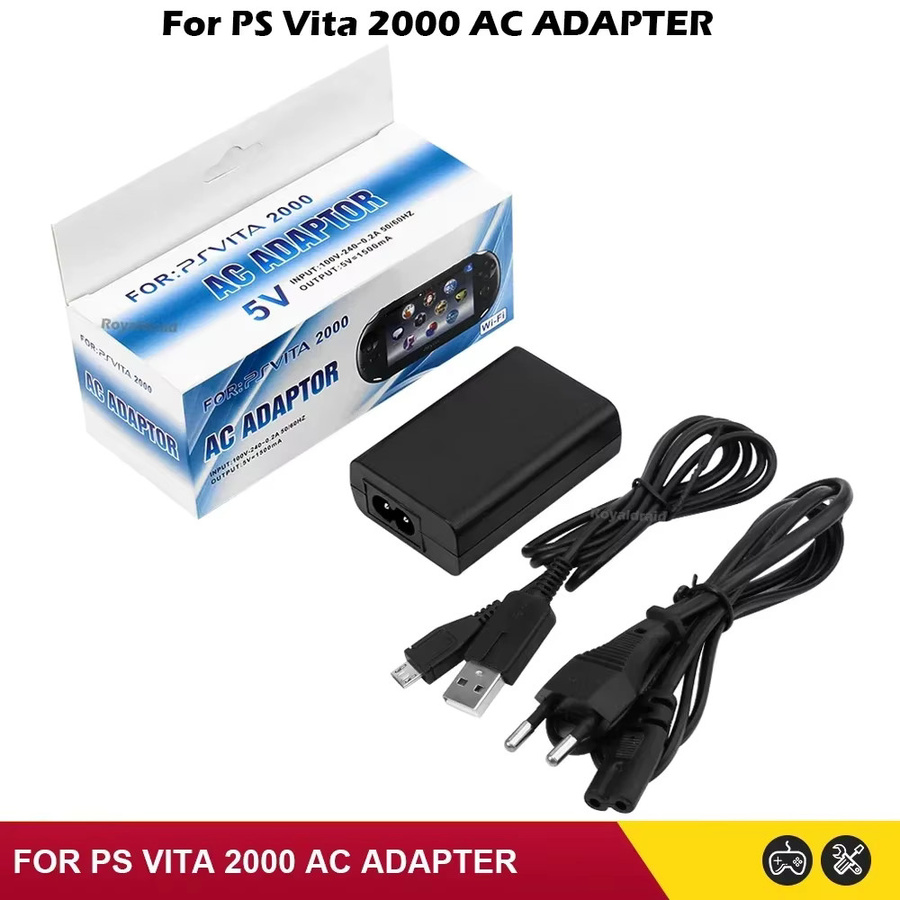 HeroAngel USB-Ladekabel und Netzteil für PS Vita PSV 2000 in Schwarz - Bild 2