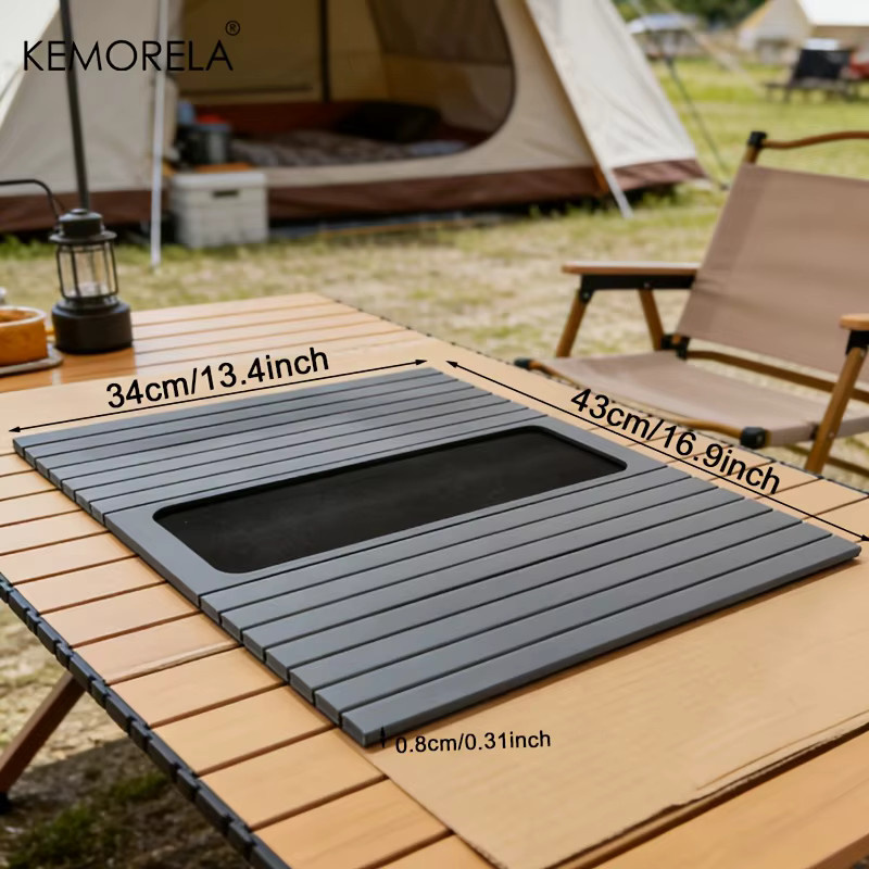 KEMORELA Multifunktionales Klappbares Sofa-Armlehnen-Tablett in Braun mit rutschfester Oberfläche für dein Wohnzimmer - Bild 4