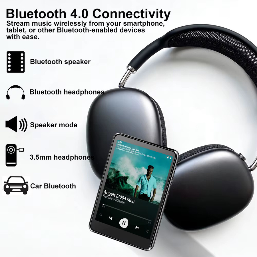 Famue PA03 Mini WiFi MP3-Player mit Android-System, Bluetooth 5.3 und Metallgehäuse in Schwarz - Bild 4