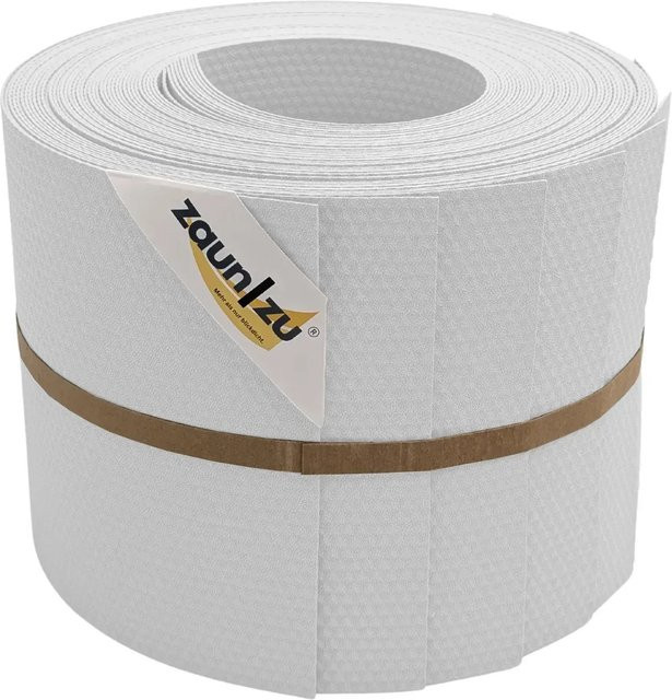 zaun zu® Sichtschutzstreifen Delux-P Einzelstreifen Wabenstruktur Weiß 10 x 2,55 m - Bild 1