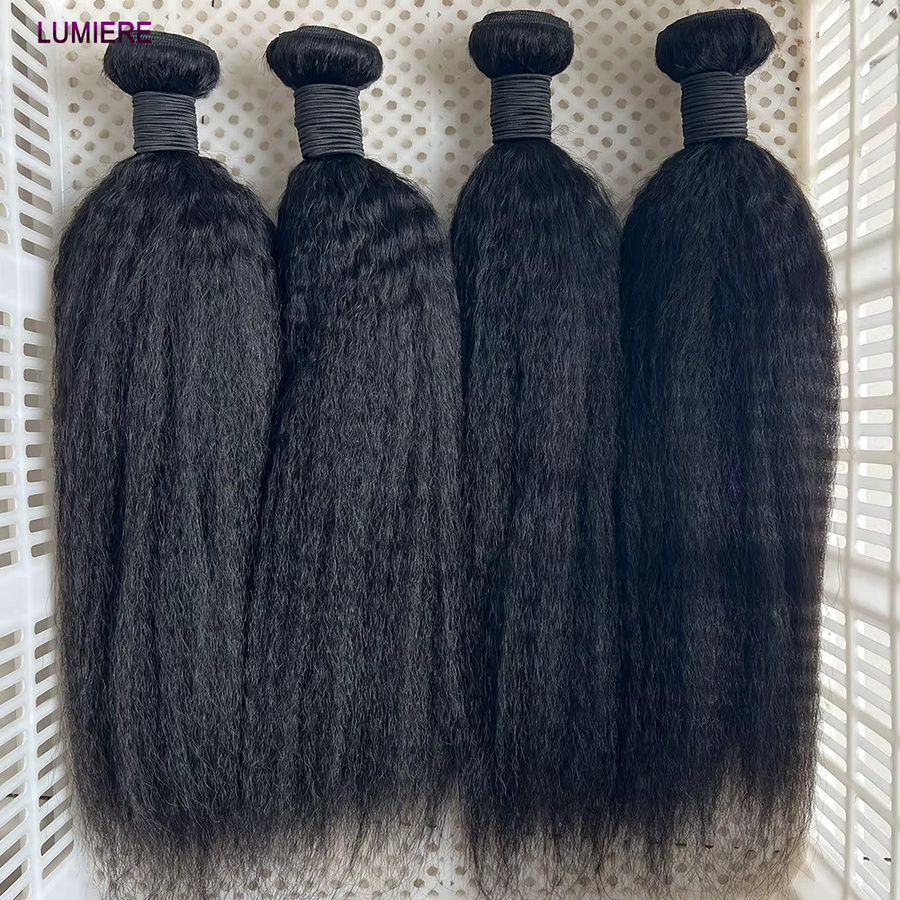 Lumiere Hair Kinky Yaki Echthaar-Bündel, Brasilianische Haarverlängerung - Bild 5