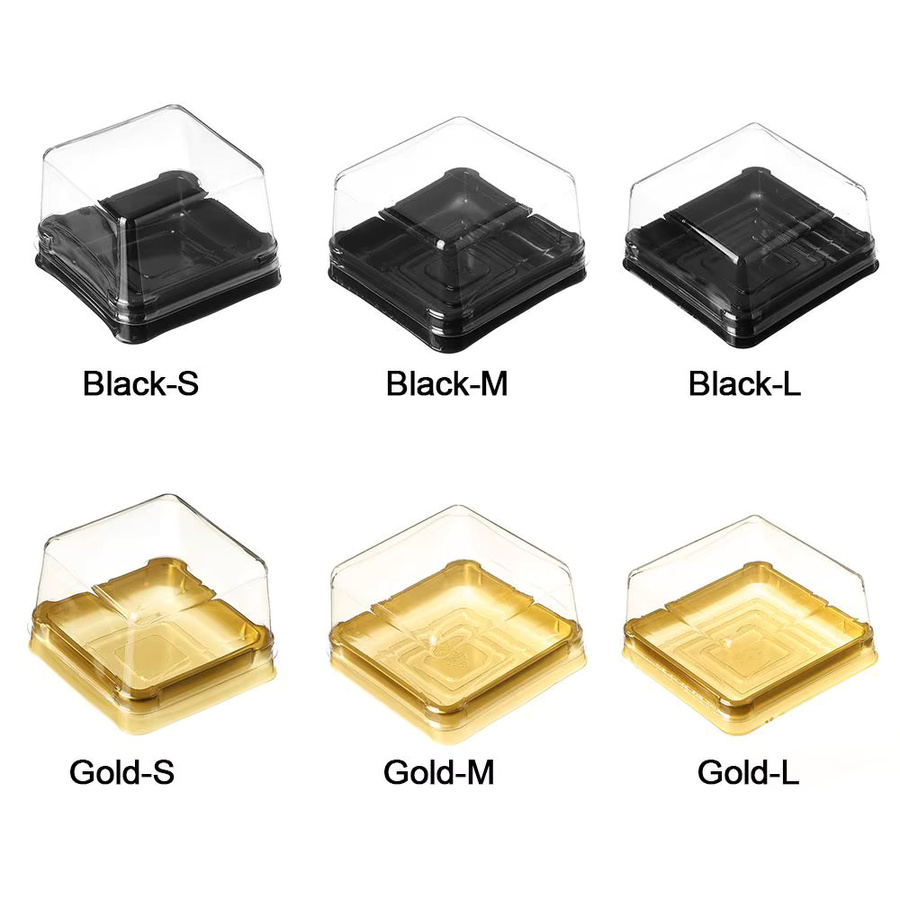 50 Stück Quadratische Mondkuchen und Pralinenboxen in Gold für Weihnachten, Hochzeiten und Partys - Bild 3