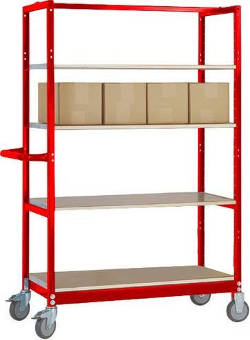 Manuflex Etagenwagen TV1052.3003 in Rubin-Rot - Bild 1