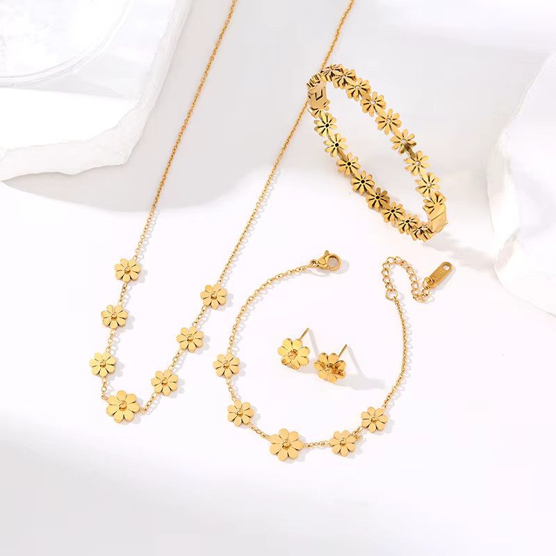 EILIECK Schmuck-Set, Edelstahl, Gold, Damen - Bild 2