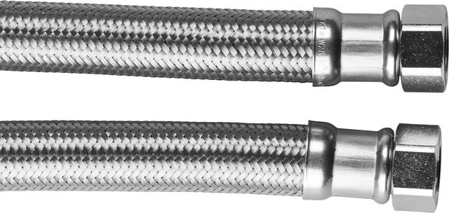 LUX-TOOLS Panzerschlauch DN25 in Silber, Edelstahl, Länge: 100 cm, Durchmesser: 1 Zoll - Bild 1