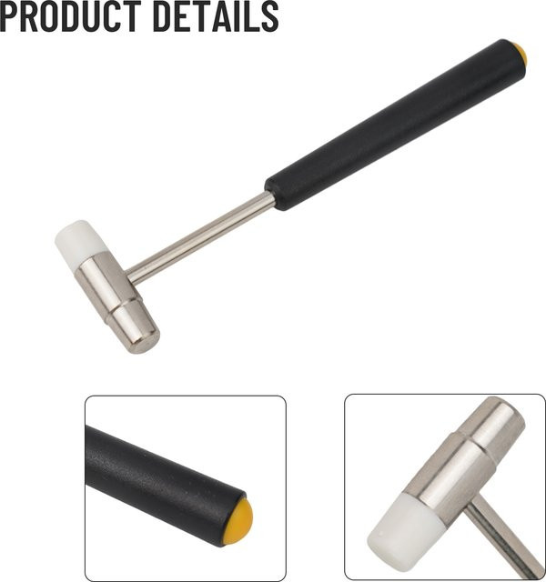 DAZZLEEX Doppelkopf-Reparaturhammer mit Gummi- und Metallkopf für DIY-Schmuck- und Uhrenreparaturen - Bild 1