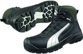 Sicherheitsstiefel Cascades Mid von ISM aus Leder in Schwarz/Weiß, Größe 42, Schutzklasse S3 HRO SRC nach EN ISO 20345 - Bild 1