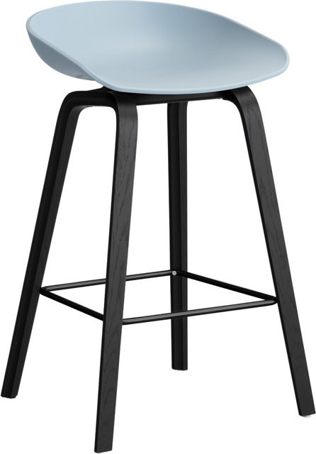 HAY About A Stool AAS 32 Hocker in Blau mit Eichenholz oder Walnussholz und Polypropylen - Bild 1