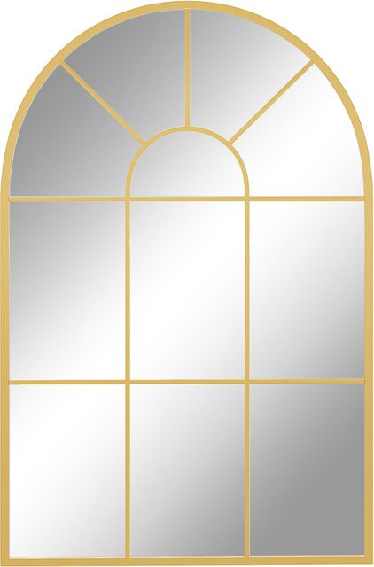 HOMCOM Wandspiegel Fensterspiegel in Gold mit Metallrahmen, B: 91 cm, H: 60 cm - Bild 1