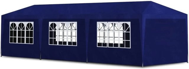 vidaXL Partyzelt Blau B: 9 m, T: 3 m - Bild 1