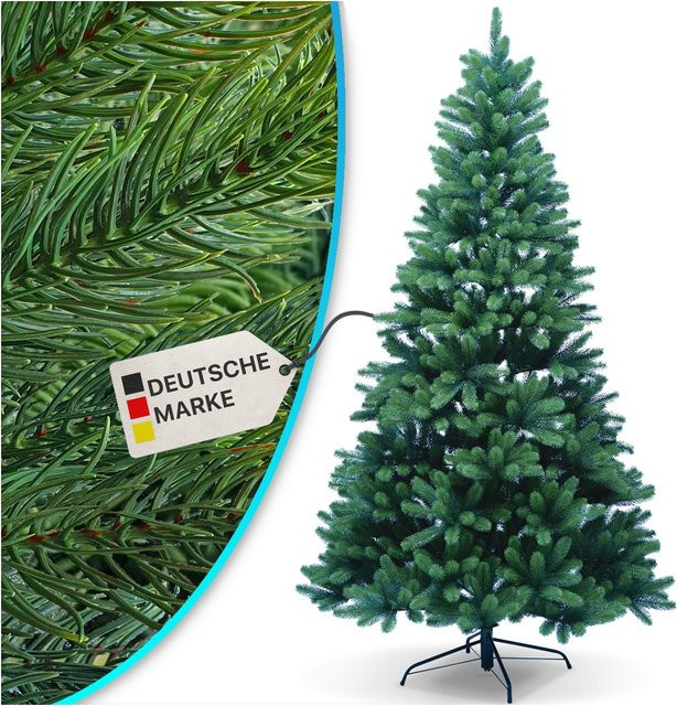 NYVI Xmas Premium Künstlicher Weihnachtsbaum aus Voll-PE Spritzguss in Grün, Höhe: 210 cm - Bild 1