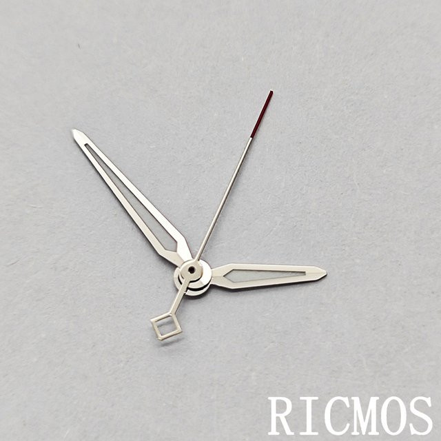 RICMOS Uhrzeiger, silberfarben, grün, leuchtende Zeiger, passend für NH35 NH36 - Bild 1